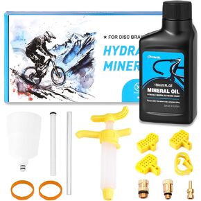 cyctravel Brake Bleed Kit Including 150ML Mineral Oil Brake Fluid and Step by Step Instructions. Mountain Bike Brake Bleed Kit for Shimano Hydraulic Brakes.
