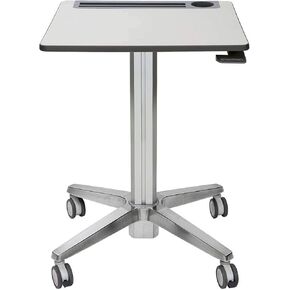 Ergotron – LearnFit Mobile Standing Desk, Adjustable Height Small Rolling Laptop Computer Sit Stand Desk with Wheels for Classroom, Office, Medical or Home Use – Adjusts from 29 to 45 Inches – Grey