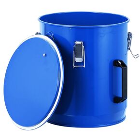 PIONEERWORKS Fryer Grease Bucket, Oil Disposal Caddy, Steel Fryer Oil Transport Container with Rust-proof Coating, Grease Can with Lid & Lock Clips & Filter Bag For Cooking Oil Filtering