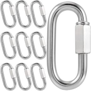 Stainless Steel Quick Link, KEILEOHO Heavy Duty Quick Link Chain Connector, D Shape Quick Link for Camping, Hammock, Swing, Trailer