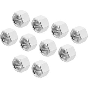 MECCANIXITY Hex Coupling Nuts M10 x 1mm Fine Thread 15mm Length Sleeve Stud Rod Adapters Pipe Connectors Pack of 10