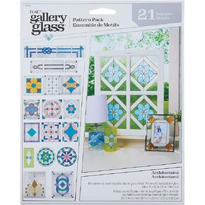 Gallery Glass, Architectural 3 Piece Pattern Set Perfect for Stained Glass DIY Arts and Crafts, 19770