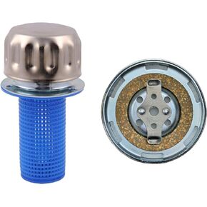 Hydraulic Oil and Fuel Filler Breather Vent Metal Cap for Reservoir Tank (with Strainer, Bayonet Lock, Chrome Plated, Tearproof Gasketed)