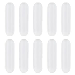 DWEII 10 Pieces 35 mm/ 1.38 Inch PTFE Magnetic Stirrer Mixer Stir BarLaboratory Bar, Stir Plate Bar, Stir Plate Magnet White Color