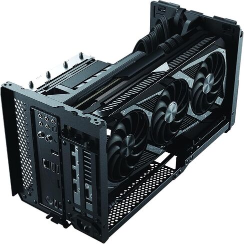 Phanteks (PH-ES121XT_DBK01) Evolv Shift XT، هيكل صغير الحجم قابل للتمديد، هيكل ألعاب Mini-ITX، كابل PCI-e Gen4 Riser، مرآة رقمية RGB Infinity، دعم GPU ثلاثي الفتحات، أسود in Saudi Arabia