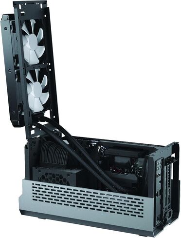 Phanteks (PH-ES121XT_DBK01) Evolv Shift XT، هيكل صغير الحجم قابل للتمديد، هيكل ألعاب Mini-ITX، كابل PCI-e Gen4 Riser، مرآة رقمية RGB Infinity، دعم GPU ثلاثي الفتحات، أسود in Saudi Arabia