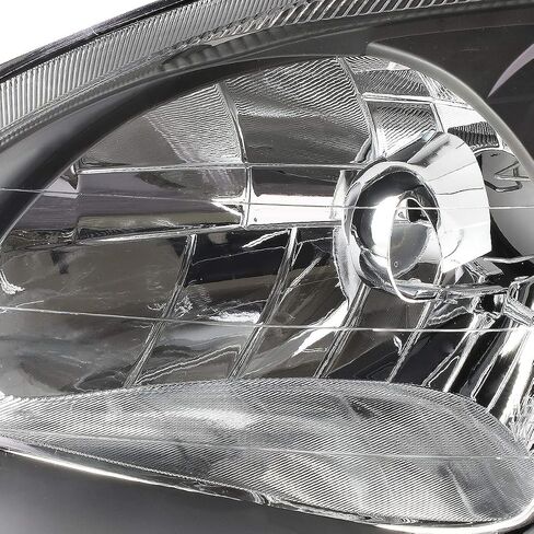 DNA MOTORING HL-OH-HC99-BK-CL1 Black Housing Headlights Replacement For 99-00 Civic in Kuwait