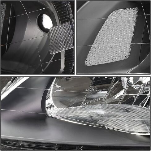DNA MOTORING HL-OH-HC99-BK-CL1 Black Housing Headlights Replacement For 99-00 Civic in Kuwait