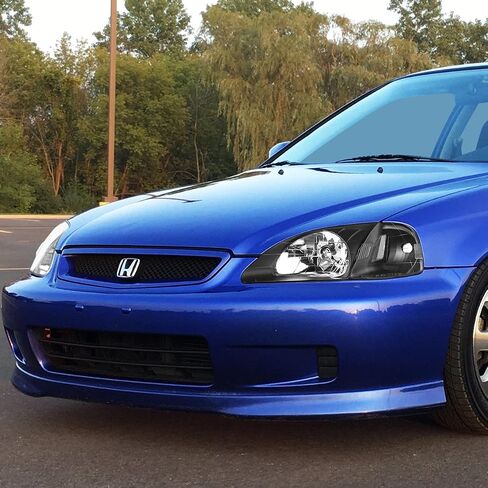 DNA MOTORING HL-OH-HC99-BK-CL1 Black Housing Headlights Replacement For 99-00 Civic in Kuwait