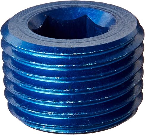 Aeroquip FCM3685 Blue Anodized Aluminum 1/8" NPT Allen Head Pipe Plugs - Pack of 2 in Saudi Arabia