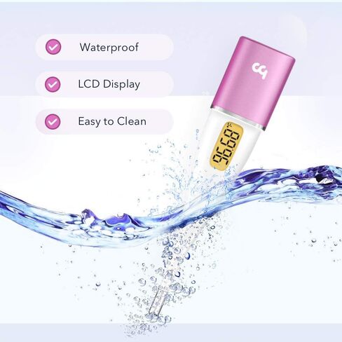 مقياس الحرارة الأساسي الذكي Femometer، مقياس حرارة BBT ذكي مع بلوتوث وإضاءة خلفية، متتبع فترة مراقبة الخصوبة، مزامنة مع تطبيق مقياس Femometer، ذهبي in Saudi Arabia