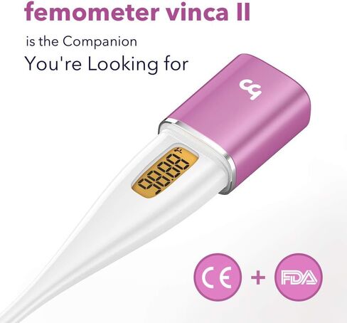 مقياس الحرارة الأساسي الذكي Femometer، مقياس حرارة BBT ذكي مع بلوتوث وإضاءة خلفية، متتبع فترة مراقبة الخصوبة، مزامنة مع تطبيق مقياس Femometer، ذهبي in Saudi Arabia