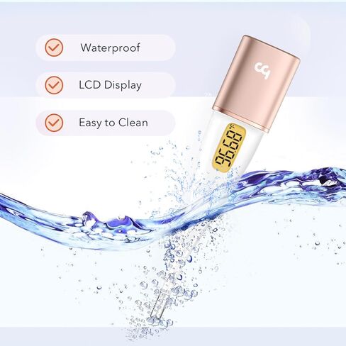 مقياس الحرارة الأساسي الذكي Femometer، مقياس حرارة BBT ذكي مع بلوتوث وإضاءة خلفية، متتبع فترة مراقبة الخصوبة، مزامنة مع تطبيق مقياس Femometer، ذهبي in Saudi Arabia