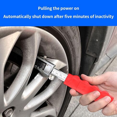 GODESON قرص الفرامل الدوار ميكرومتر، أداة قياس الفرجار الرقمية لفرامل القرص - 6 بوصة / 150 مم، أداة قياس الفرامل مع الفرجار - تحويل بوصة / متري، الفولاذ المقاوم للصدأ، شاشة LCD كبيرة in Kuwait