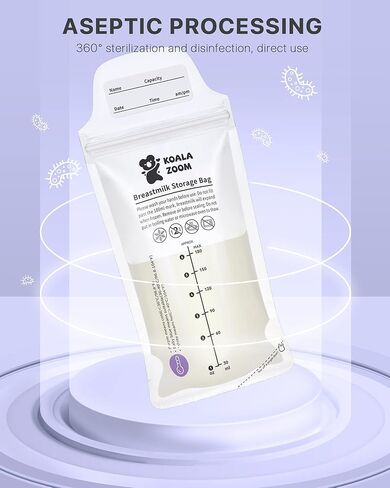 KoalaZoom Formula Dispenser with Breastmilk Storage Bags (30 Count), Baby Formula Dispenser Snack Container On The Go with Carry Handle and Scoop for Travel Storage, Holds 9.9oz/280g (Pink) in Saudi Arabia