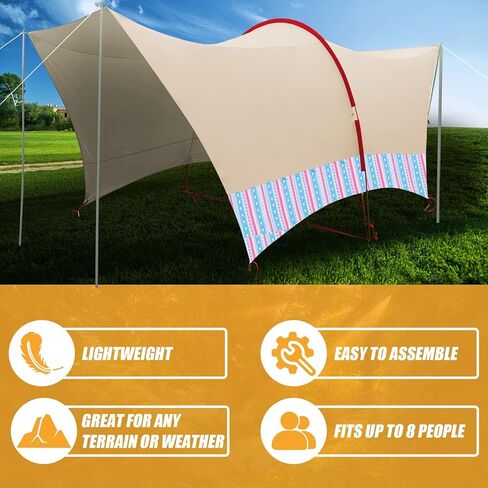Rainleaf Waterproof Car Awning Sun Shelter,Waterproof 210D2500mm Fabric for SUV,Portable Sun Shade for Outdoor Camping,Canopy Camper Trailer,Sand in Kuwait