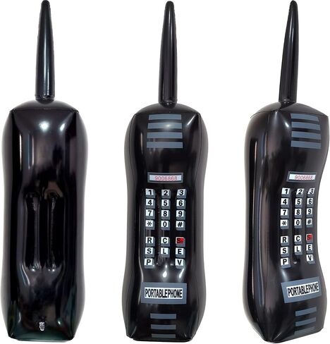 عبوتان من الهاتف المحمول القابل للنفخ وصندوق الازدهار من طراز 80's Retro 90's الهاتف المحمول وصندوق راديو Boombox لدعائم صور الكابينة in Kuwait