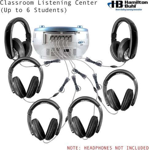 HamiltonBuhl 5050ULTRA Educational Boombox Home CD Player Recorder Blue, 12inx9inx6in in Saudi Arabia