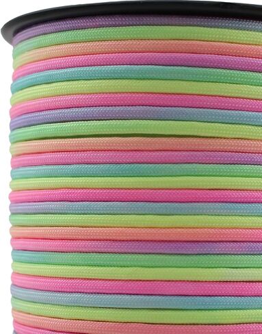 Soft Rainbow Paracord 7 Strands 4mm Nylon Parachute Cord 160ft 320ft Camping Rope in Saudi Arabia