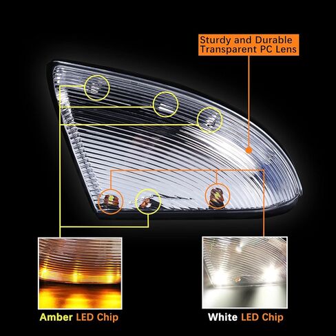 DOXMALL LED مرآة جانبية بدوره إشارة البركة أضواء LH RH مجموعة مصابيح متوافقة مع دودج رام 1500 2500 2009-2018 - زوج واحد in Kuwait