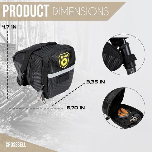 CROSSSELL Bike Tool Kit, Bike Seat Bag,Bike Repair Kit, Bicycle Tool Kit,Bicycle Repair Kit, Bike Repair Tool Kit, Mountain Bike Tool kit, Bike Bag in Saudi Arabia