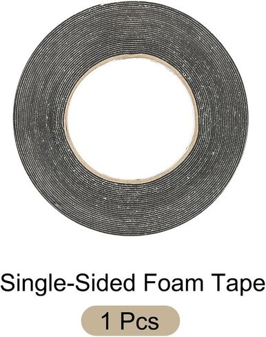 Rebower Single-Sided Foam Tape Self Adhesive, [for Home Fixtures, Daily Use] - 10mm x 1mm / 10m / Black, Yellow / 1Pcs in Saudi Arabia