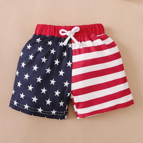 MAYUMMPY Baby Girls Boys 4th of July Outfit American Flag Tee Romper Short Pants Infant Independence Day Clothes Set in Saudi Arabia