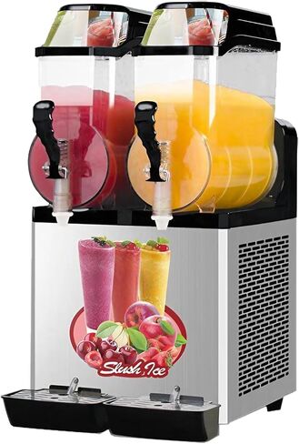 Slushie Machine Commercial Margarita Frozen Drink Smoothie Maker with Double Tank 30L(8Gal 15Lx2) Cocktail Machines for Bar Party Mobile Store Carnival, 950W Mix Drink Machineries, One Click Cleaning in Kuwait