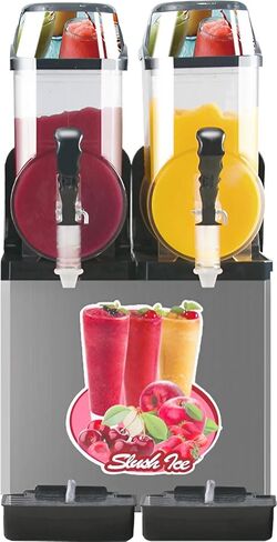 Slushie Machine Commercial Margarita Frozen Drink Smoothie Maker with Double Tank 30L(8Gal 15Lx2) Cocktail Machines for Bar Party Mobile Store Carnival, 950W Mix Drink Machineries, One Click Cleaning in Kuwait