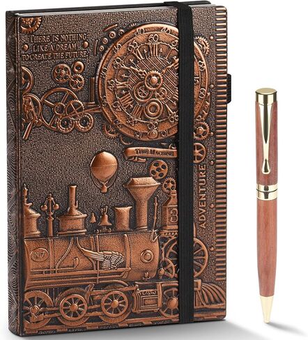 Asten Leather Writing Journal Vintage Notebook with Pen, Embossed Phoenix Daily Notepad Diary with Lined Page, Cool Journal Gift for Women Men to Write in,200pages 8.3 x 5.8in (A5 Bronze) in Saudi Arabia