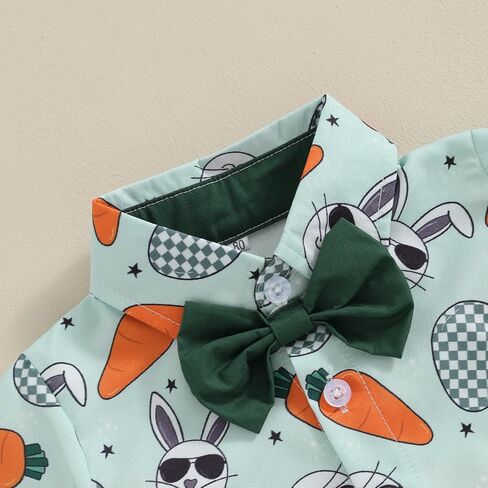 Toddler Baby Boy Clothes Summer Outfits Short Sleeve Button Down Shirt Tops + Solid Shorts Clothing Set in Saudi Arabia