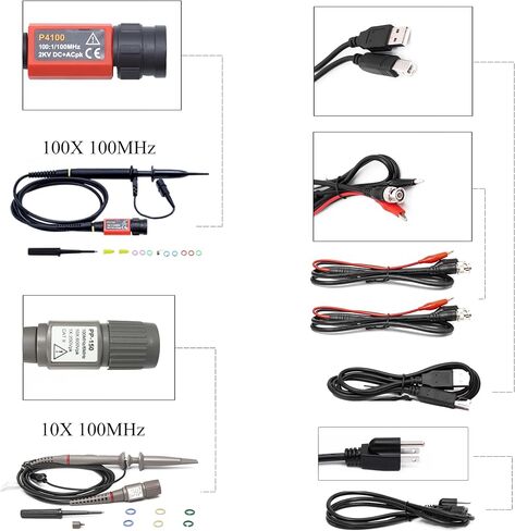 Hantek DSO2C10 راسم ذبذبات تخزين رقمي 100 ميجا هرتز عرض النطاق الترددي 2CH ثنائي القناة 1GSa/s 8 متر عمق الذاكرة in Saudi Arabia