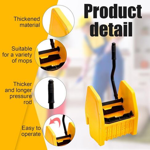 Sasylvia Yellow Mop Wringer Down Press Wringer Mop Bucket Wringer Only Mop Strainer Industrial Cleaning Accessories for Commercial Floor Mopping Buckets Household Restaurant Restroom Supplies in Saudi Arabia