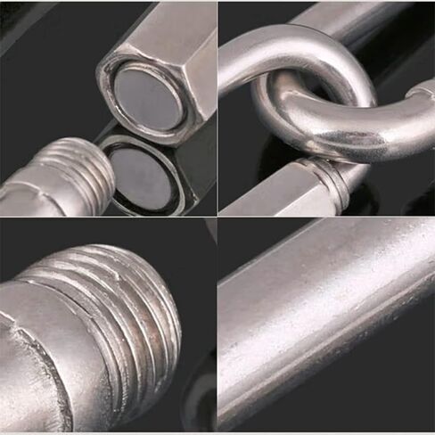 سلسلة من الفولاذ المقاوم للصدأ سريعة الارتباط - 4 قطع وصلات سريعة شديدة التحمل مضادة للصدأ لحلقة المفاتيح، حقيبة الظهر، سلسلة الضوء، أرجوحة الأطفال، سعة 880 رطلاً in Kuwait