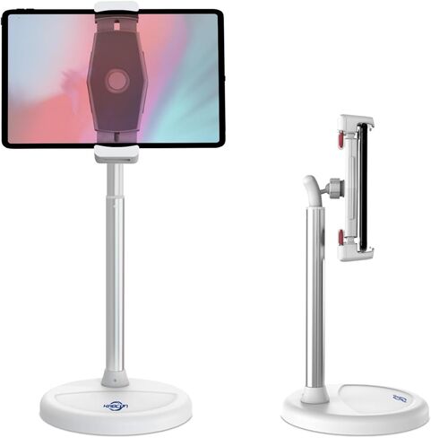 Height Adjustable Up to 34''Tablet Holder for iPad,KABCON Multi Angle Tablet Stand Mount Tablet Cradle Stand Dock for 4''-15.6''Screen iPad 9.7 Pro Air 12.9,10.9,Mini,iPhone,Tab,Kindle,Nexus,Surface.. in Kuwait