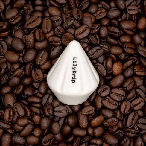 مجموعة صانعة القهوة المصنوعة من السيراميك من LilyDrip تجعل مذاق القهوة أفضل، ماكينة صنع القهوة بالتقطير اليدوية تخمر بشكل متساوٍ مع استخلاص أفضل، مجموعة قطارة القهوة تناسب V60، أوريغامي - STARFLOWER in Kuwait