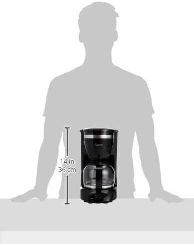 ماكينة تحضير القهوة كابريسو 424.01 سعة 12 كوب، ستانلس ستيل، 13 بوصة × 7.25 بوصة × 10 بوصة in Kuwait