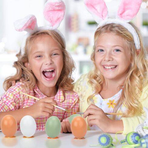 8 قطع من البيض الخشبي المزيف من BigOtters، بيض عيد الفصح الخشبي 3 ألوان بيض خشبي لصيد عيد الفصح والحرف اليدوية وتزيين اللوحة in Kuwait