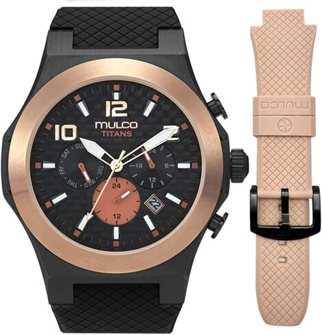MULCO Titans Watches for Men & Women – Stainless Steel Quartz Watch with Minimalist Analog Display, Mother of Pearl & Crystal Accents, 100m Water Resistant + Free Silicone Wristband (Color May Vary) in Kuwait