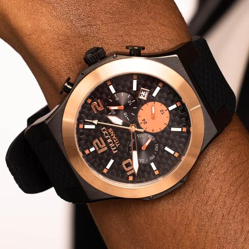 MULCO Titans Watches for Men & Women – Stainless Steel Quartz Watch with Minimalist Analog Display, Mother of Pearl & Crystal Accents, 100m Water Resistant + Free Silicone Wristband (Color May Vary) in Kuwait
