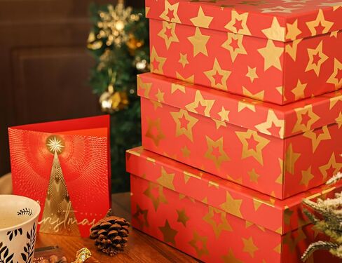 3-Piece Decorative Storage Boxes with Lids, Tulip Design, Vintage Floral, Cardboard Paperboard Keepsake box Set, Photo Storage Box for Memory, Home Decor, Modern Decoration Organizer in Saudi Arabia