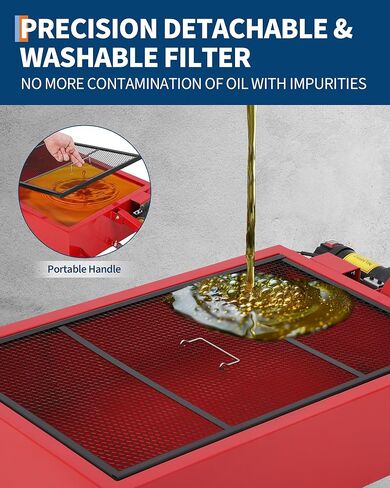 Peakpursuit 20 جالون تصريف الزيت ، مقلاة تصريف الزيت المنخفضة مع مضخة كهربائية 110 فولت 8 أقدام ومقبض قابلة للطي للسيارات والشاحنات وسيارات الدفع الرباعي و RVS in Kuwait