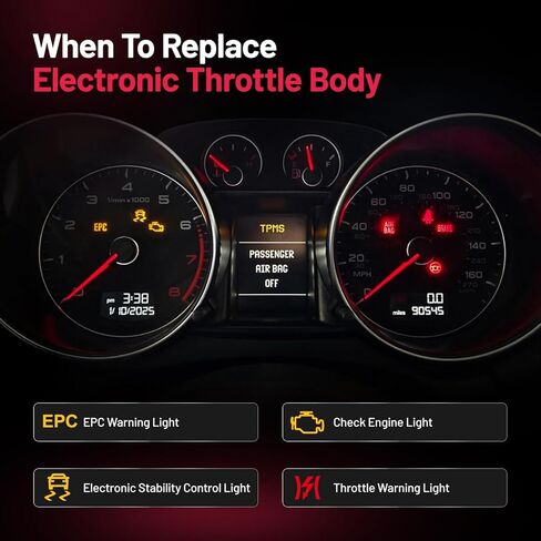 BDFHYK Electronic Throttle Body متوافق مع Buick Encore 2016-2019 ، Encore 2021-2022 ، Chevy Cruze 2017-2019 ، Equinox 2018-2022 ، Malibu 2016-2020 ، يحل محل 12671379 12659491 in Saudi Arabia