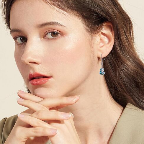 YAFEINI Violin Earrings 925 Sterling Silver, Dangle Drop Earrings for Women, Music Gifts, Hypoallergenic, Tarnish Resistant, Nickel-Free, Violinist Jewelry in Saudi Arabia