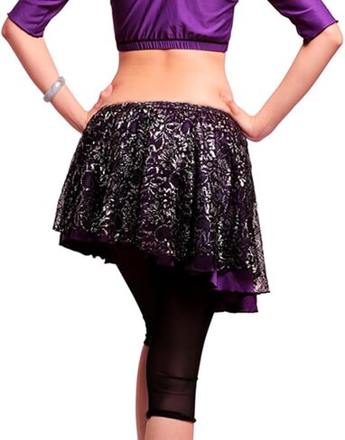 ROYAL SMEELA Women's Mini Lace Skirt Belly Dance Costume for Women Mini Skirt Short Sexy Party Bellydance Wrap Skirts in Kuwait