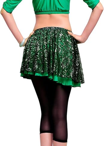 ROYAL SMEELA Women's Mini Lace Skirt Belly Dance Costume for Women Mini Skirt Short Sexy Party Bellydance Wrap Skirts in Kuwait