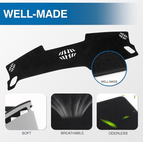 KUST Car Dash Cover for Mazda CX-90/CX90 2024-2026 with HUD Polyester Non-Slip Center Console Dash Cover Interior Accessories for Mazda CX-90/CX90 Custom Fit Dash Mat Sunshade Windshield Glare Black in Saudi Arabia