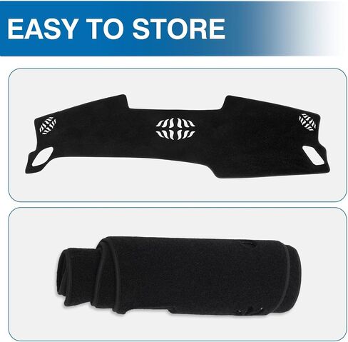 KUST Car Dash Cover for Mazda CX-90/CX90 2024-2026 with HUD Polyester Non-Slip Center Console Dash Cover Interior Accessories for Mazda CX-90/CX90 Custom Fit Dash Mat Sunshade Windshield Glare Black in Saudi Arabia