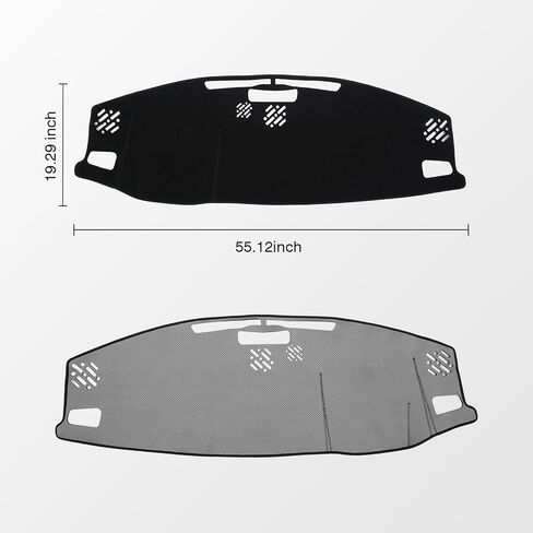 KUST Car Dash Cover for Mazda CX-90/CX90 2024-2026 with HUD Polyester Non-Slip Center Console Dash Cover Interior Accessories for Mazda CX-90/CX90 Custom Fit Dash Mat Sunshade Windshield Glare Black in Saudi Arabia