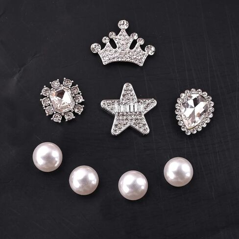 Bling Shoe Charms For Croc Shoe Sandals Bracelet Wristband,Fashion Crystal Rhinestone Shoe Decoration Pins for Women Party Favors Birthday Gifts in Kuwait